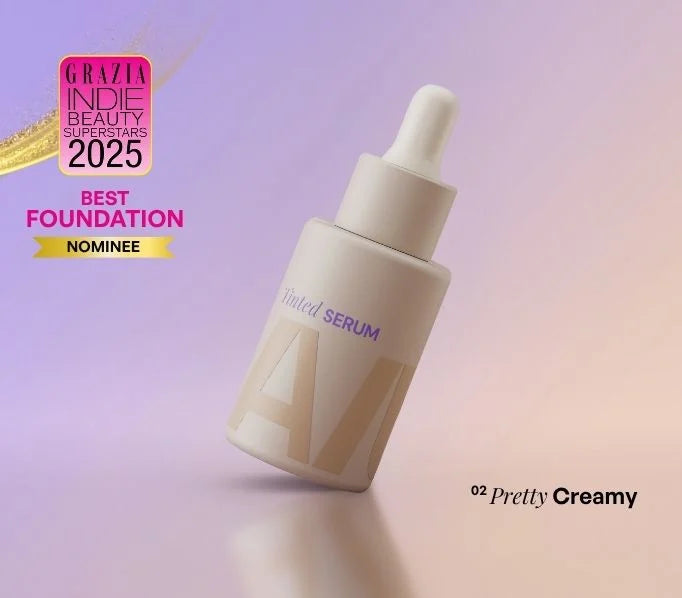 ALT+K Beauty Tinted Serum in Pretty Creamy shade with Grazia Indie Beauty Superstars 2025 Best Foundation nominee badge