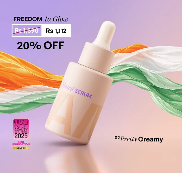 ALT+K Beauty Tinted Serum in Pretty Creamy shade with Freedom Sale 20% off offer for natural skincare and makeup finish
