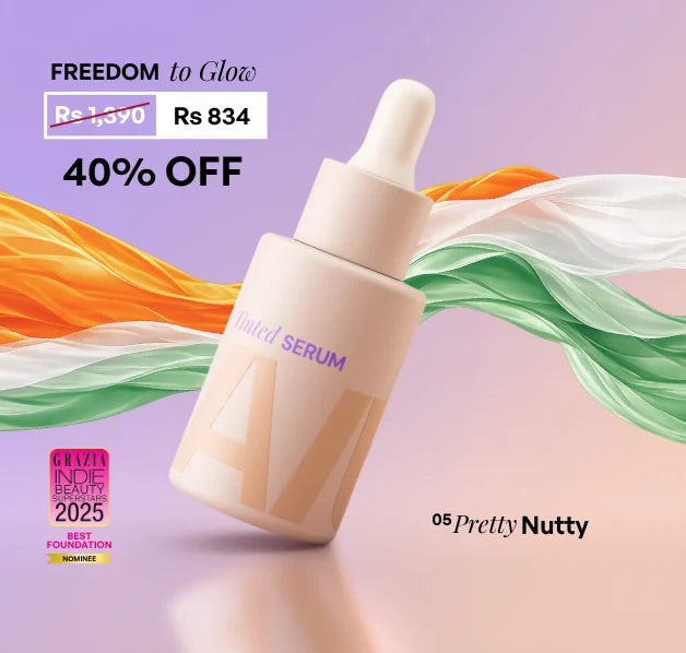 ALT+K Beauty Tinted Serum in Pretty Nutty shade with Freedom Sale 40% off offer for natural tinted skincare finish