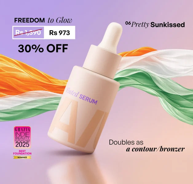 ALT+K Beauty Tinted Serum in Pretty Sunkissed shade with Freedom Sale 30% off offer, doubles as contour and bronzer for natural tinted skincare finish