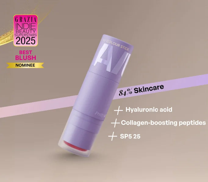 ALT+K Tinted Skincare multipurpose colour stick with 84% skincare, Hyaluronic Acid, collagen-boosting peptides, and SPF 25, Grazia India Beauty Superstars 2025 Best Blush Nominee.