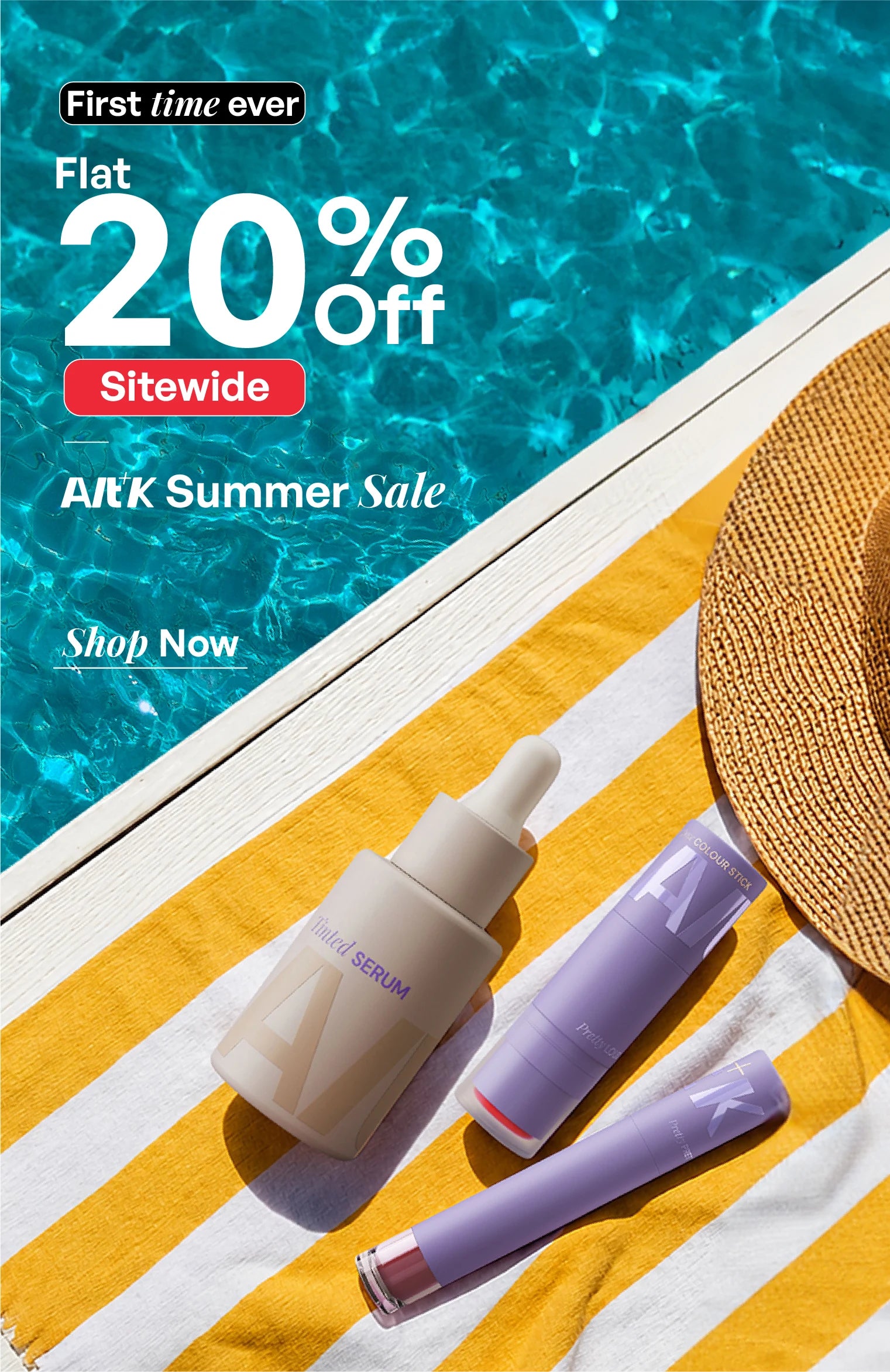 flat 20% off sitewide banner 