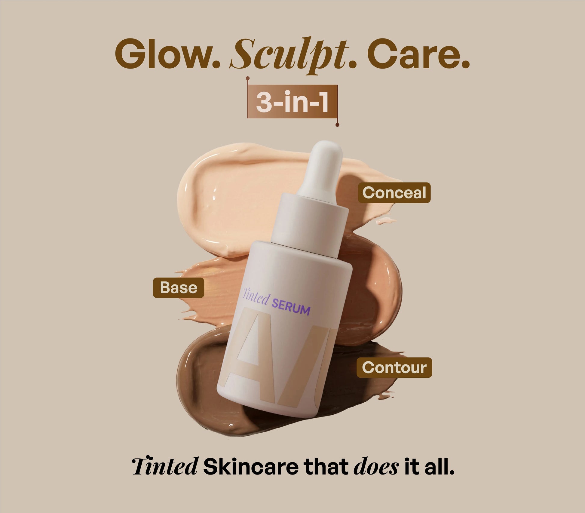 ALT+K Beauty Tinted Serum 3-in-1 glow sculpt and care formula for base, conceal and contour with skincare-infused makeup benefits