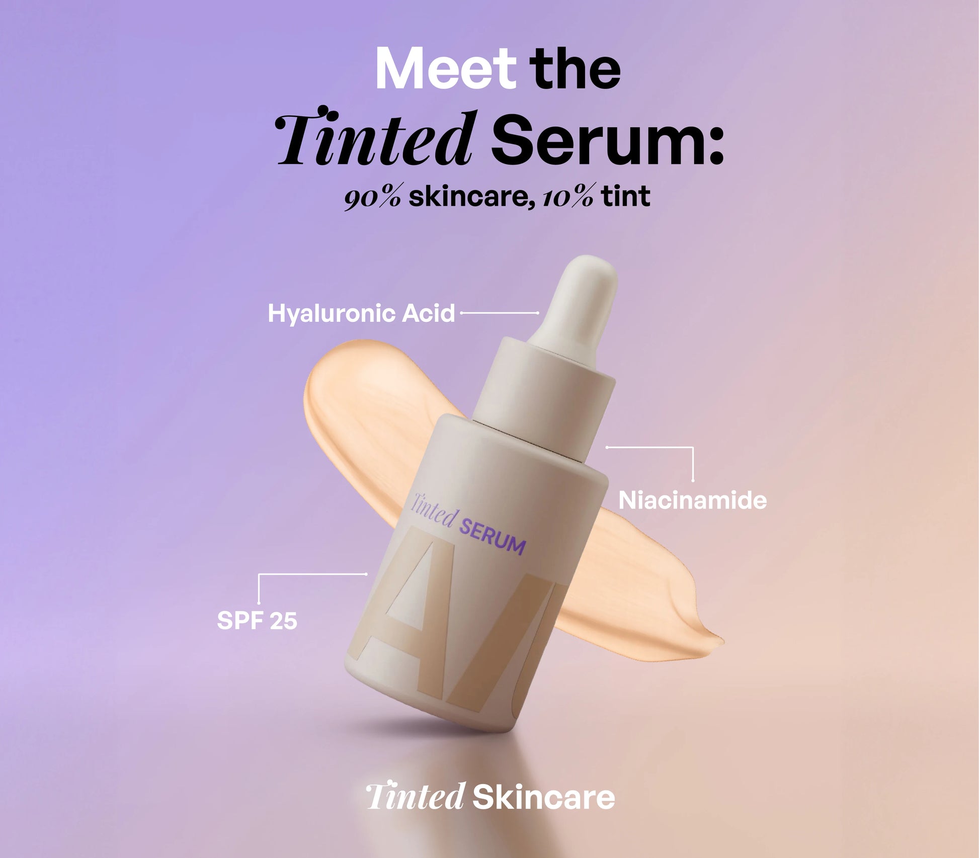 ALT+K Beauty Tinted Serum 90% skincare 10% tint with hyaluronic acid, niacinamide and SPF 25 for tinted skincare glow
