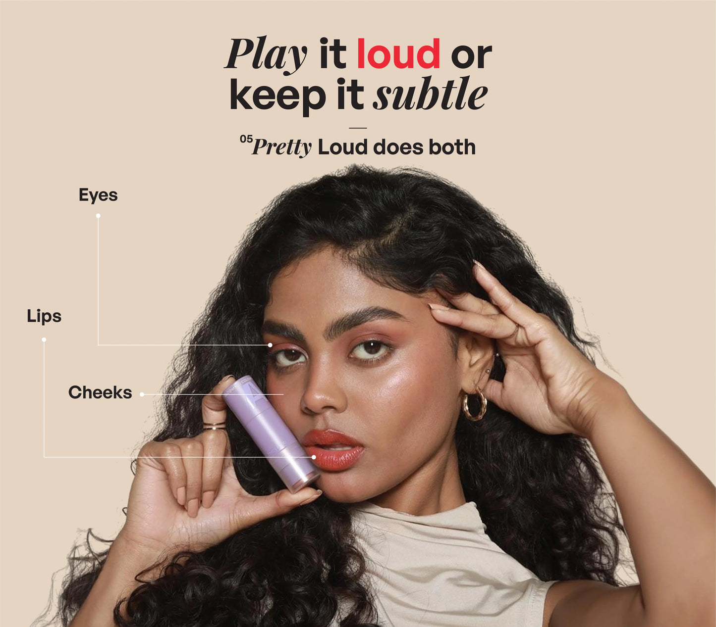 Multipurpose color stick pretty loud shade