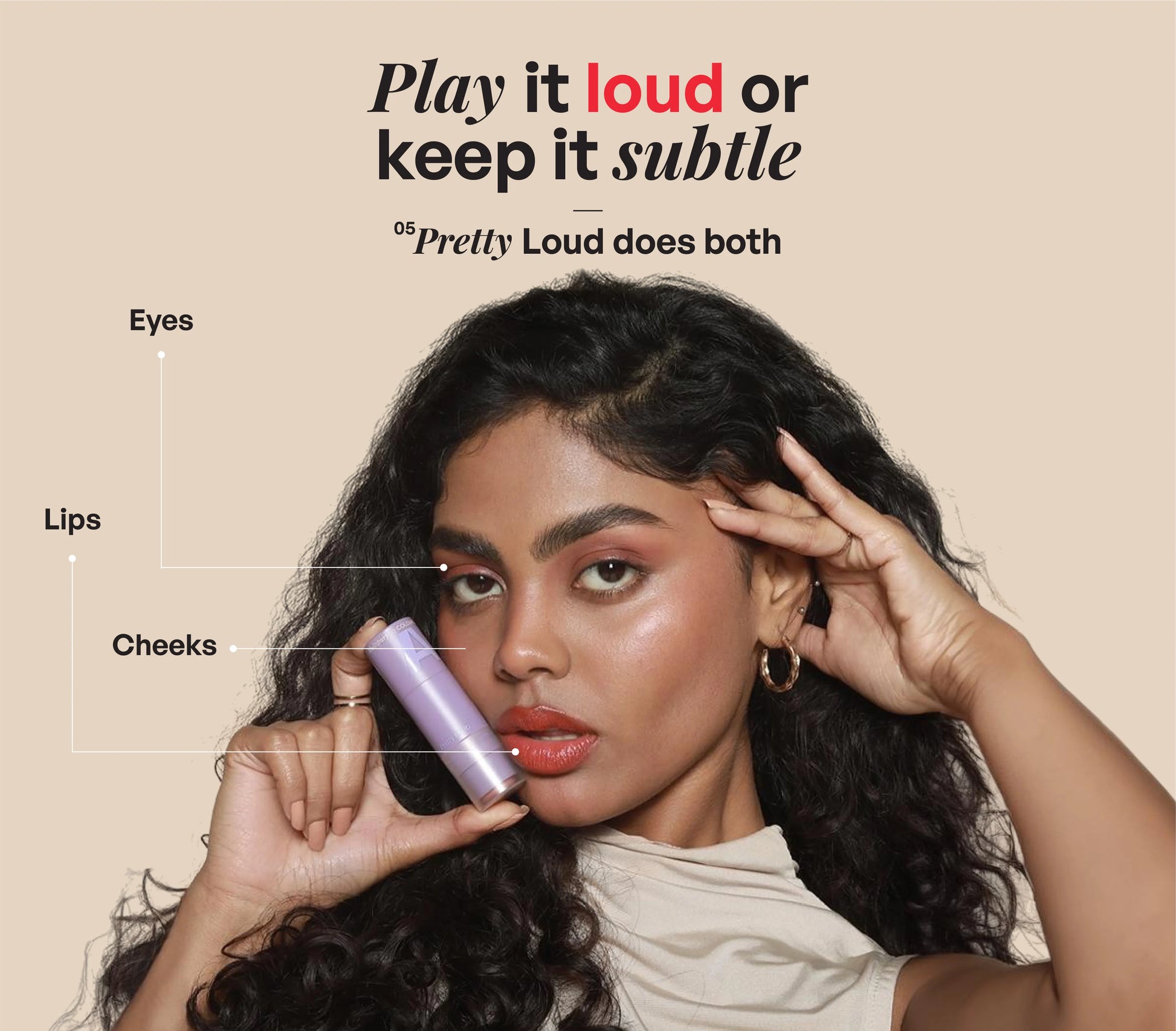 Multipurpose color stick pretty loud shade