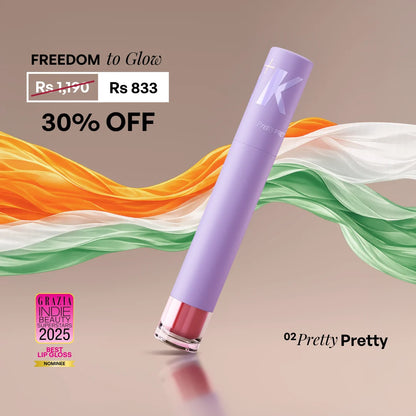 ALT+K Beauty Colour Intense Lip Gloss in Pretty Pretty shade with Freedom Sale 30% off offer for glossy hydrated lips